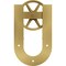 Ekena Millwork Premium Wagon Wheel Horseshoe Roller Hanger w/ Bolts for Barn Door for 1 3/8" Doors, Jacob's Gold GB60013R2WJG - alternate 1